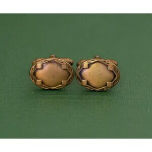 Vintage Victorian Brass Cuff Links, K25